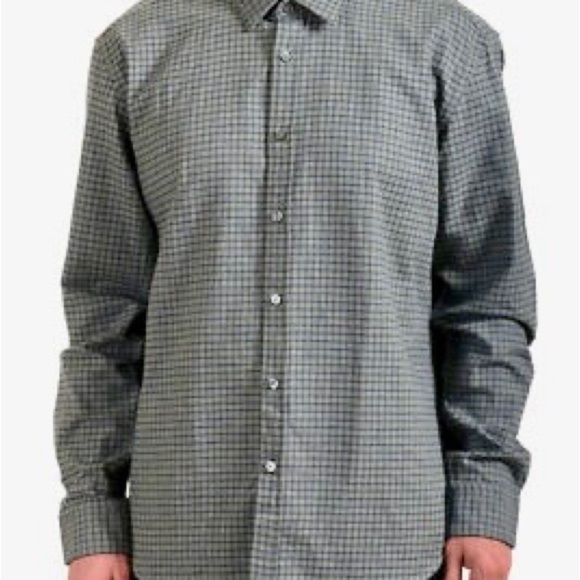 Hugo Boss Black and Gray winter long sleeve button up shirt, S - Picture 6 of 7
